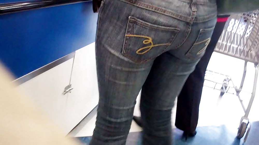 Butts & Ass in blue jeans looking tight #5923347