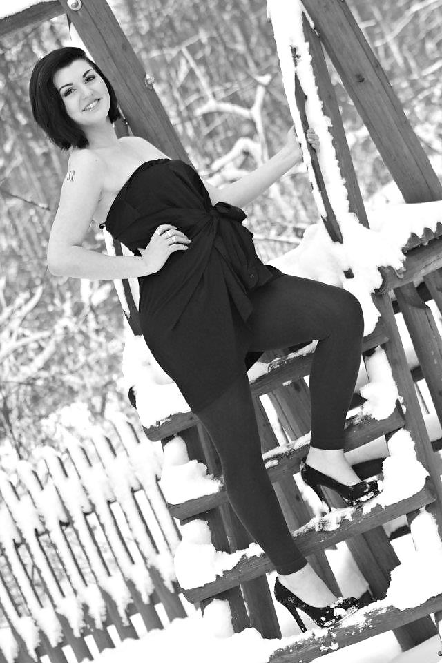 VERY hot sexy busty photos outdoor photoshoot tight dress #10658970