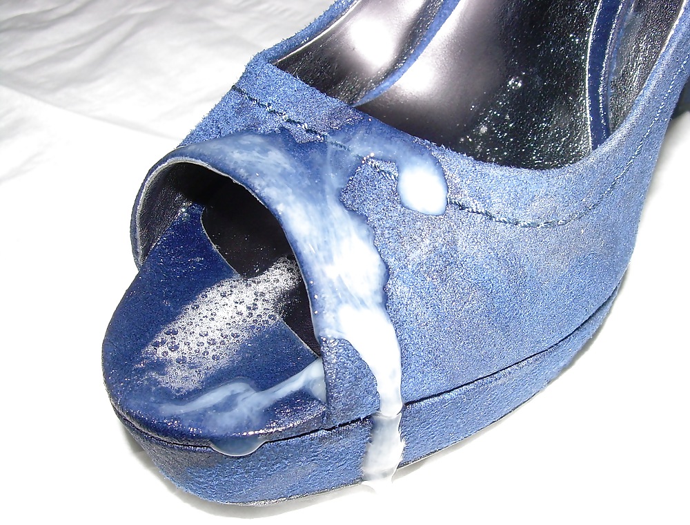 Zapatos de tacón de ante azul
 #3977219