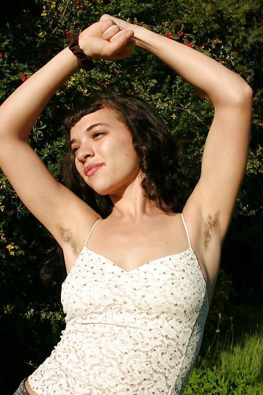 Girls with hairy, unshaven armpits D #21243992