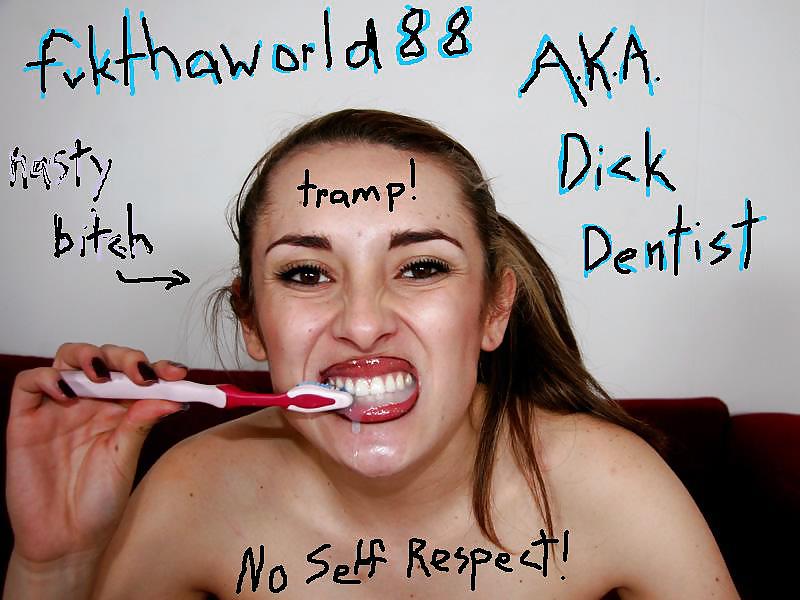 Cock Sucking Whores Cum Brushing Teeth! #5599020