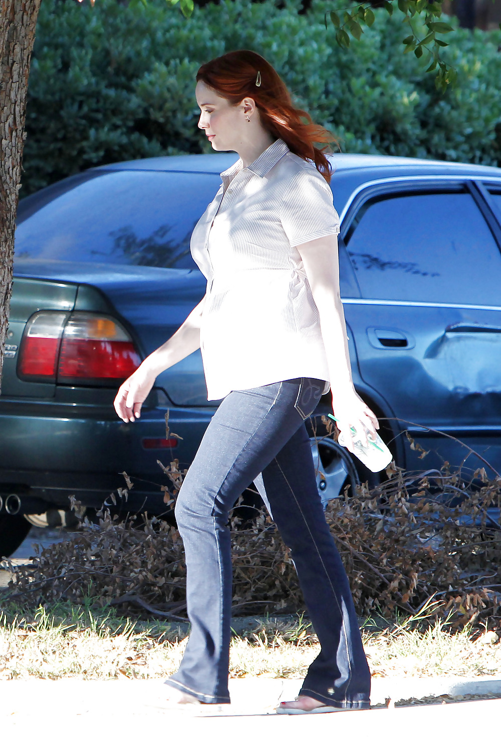 Christina Hendricks Am Set Von Neuen Film Gesehen Geschlagen #4766500