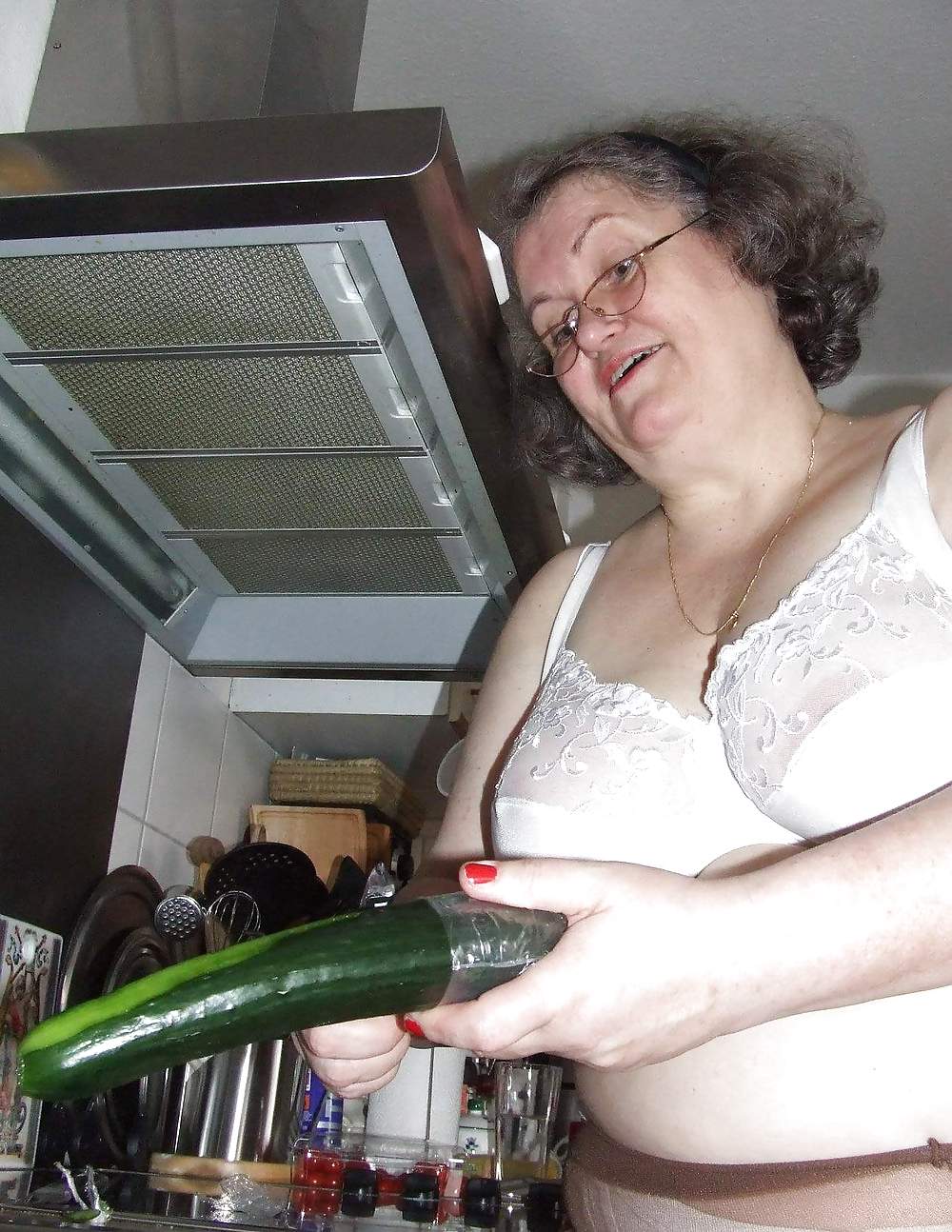 Granny with cucumber #4358180
