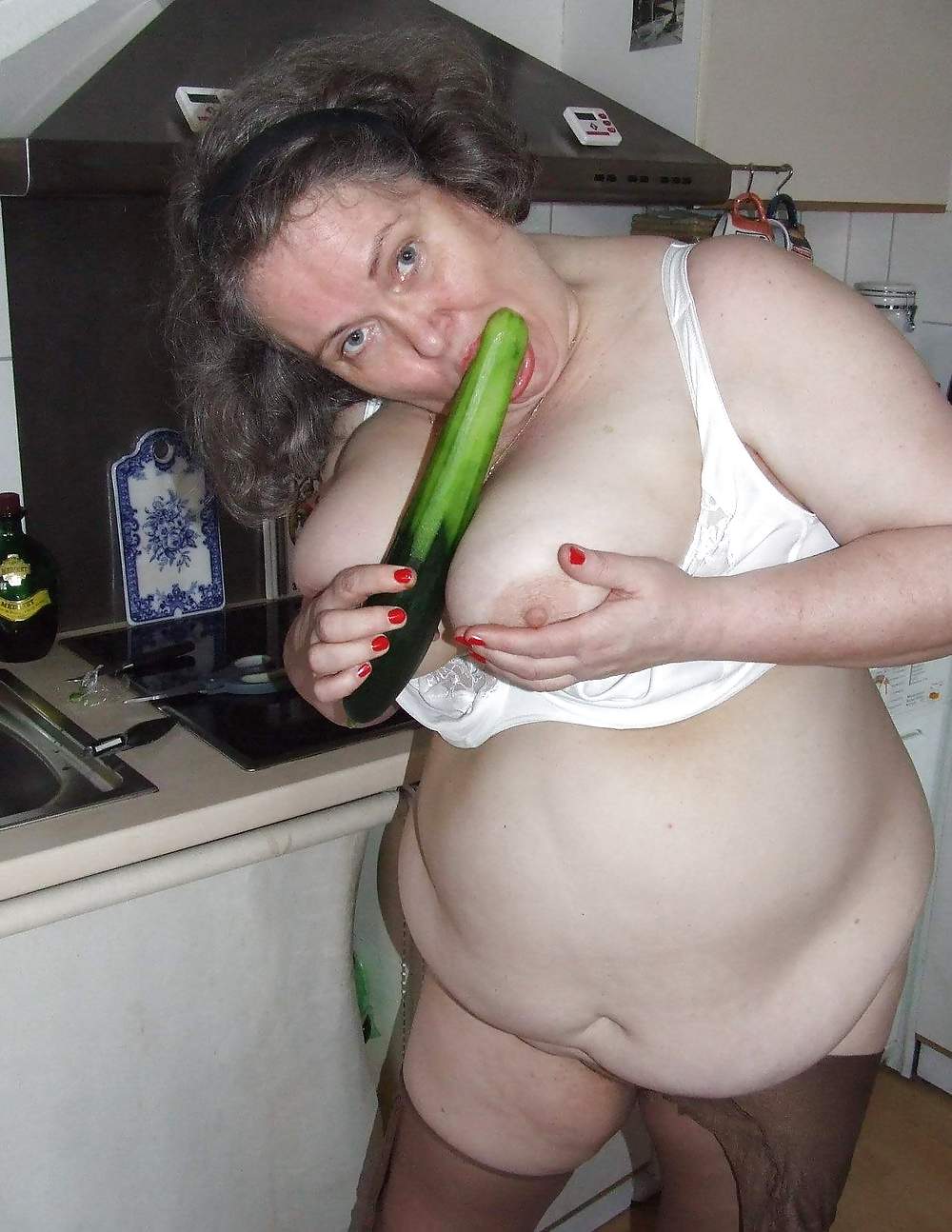 Granny with cucumber #4358500