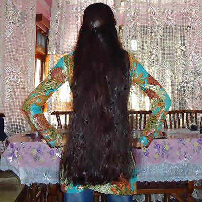 Indian Long Hair Auntys And Girls  #15278862