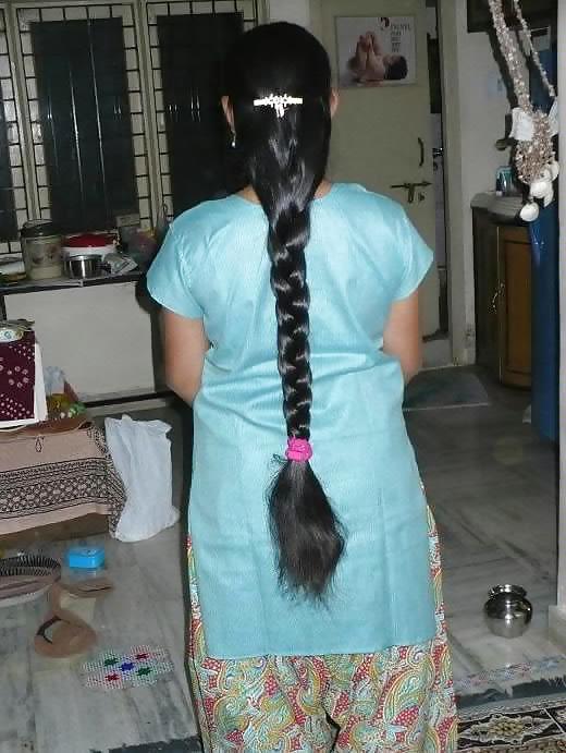 Indian Long Hair Auntys And Girls  #15278873