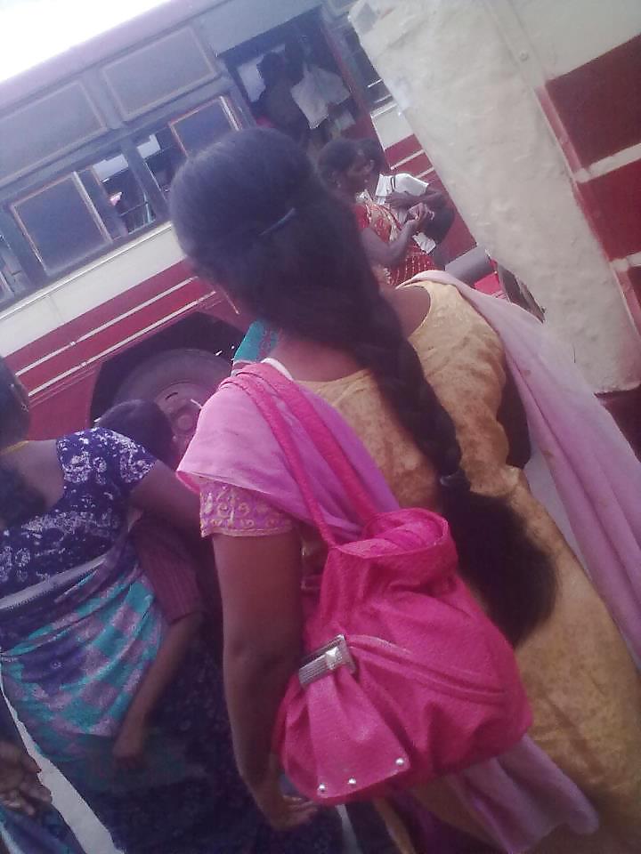 Indian Long Hair Auntys And Girls  #15278879