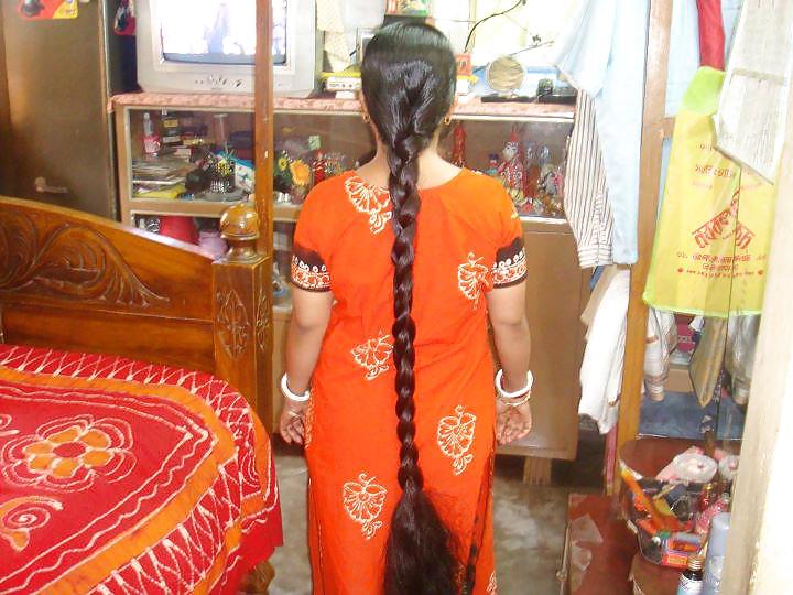 Indian Long Hair Auntys And Girls  #15278883