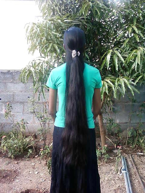 Indian Long Hair Auntys And Girls  #15278925