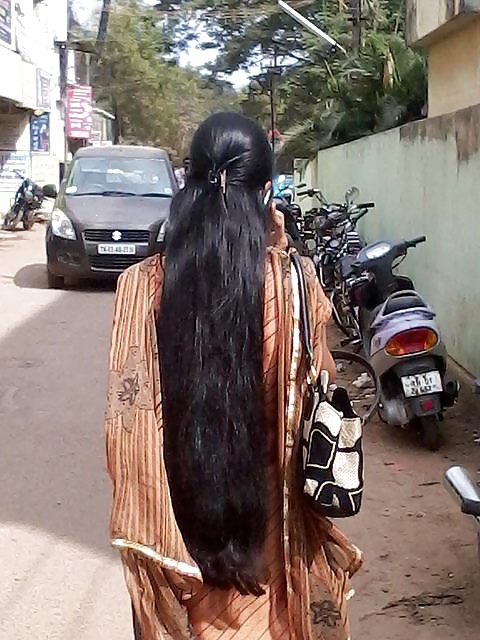 Indian Long Hair Auntys And Girls  #15278929