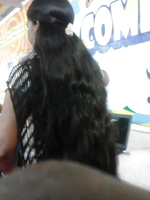 Indian Long Hair Auntys And Girls  #15278936