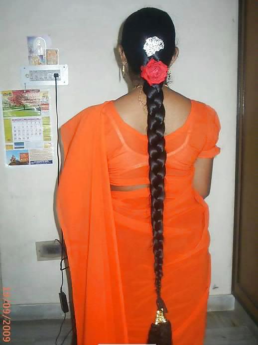 Indian Long Hair Auntys And Girls  #15278938