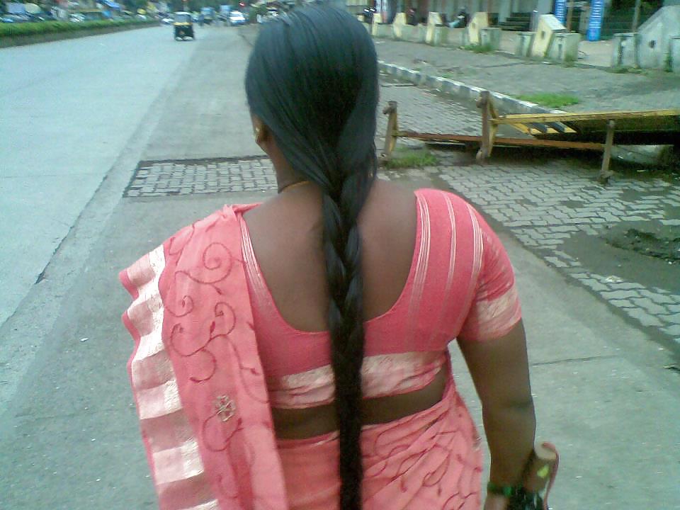 Indian Long Hair Auntys And Girls  #15278947