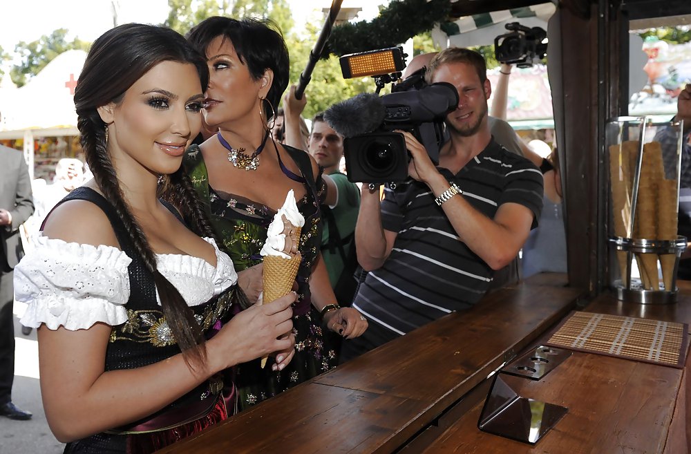 Kim Kardashian in a traditional dress for oktoberfest #3780308