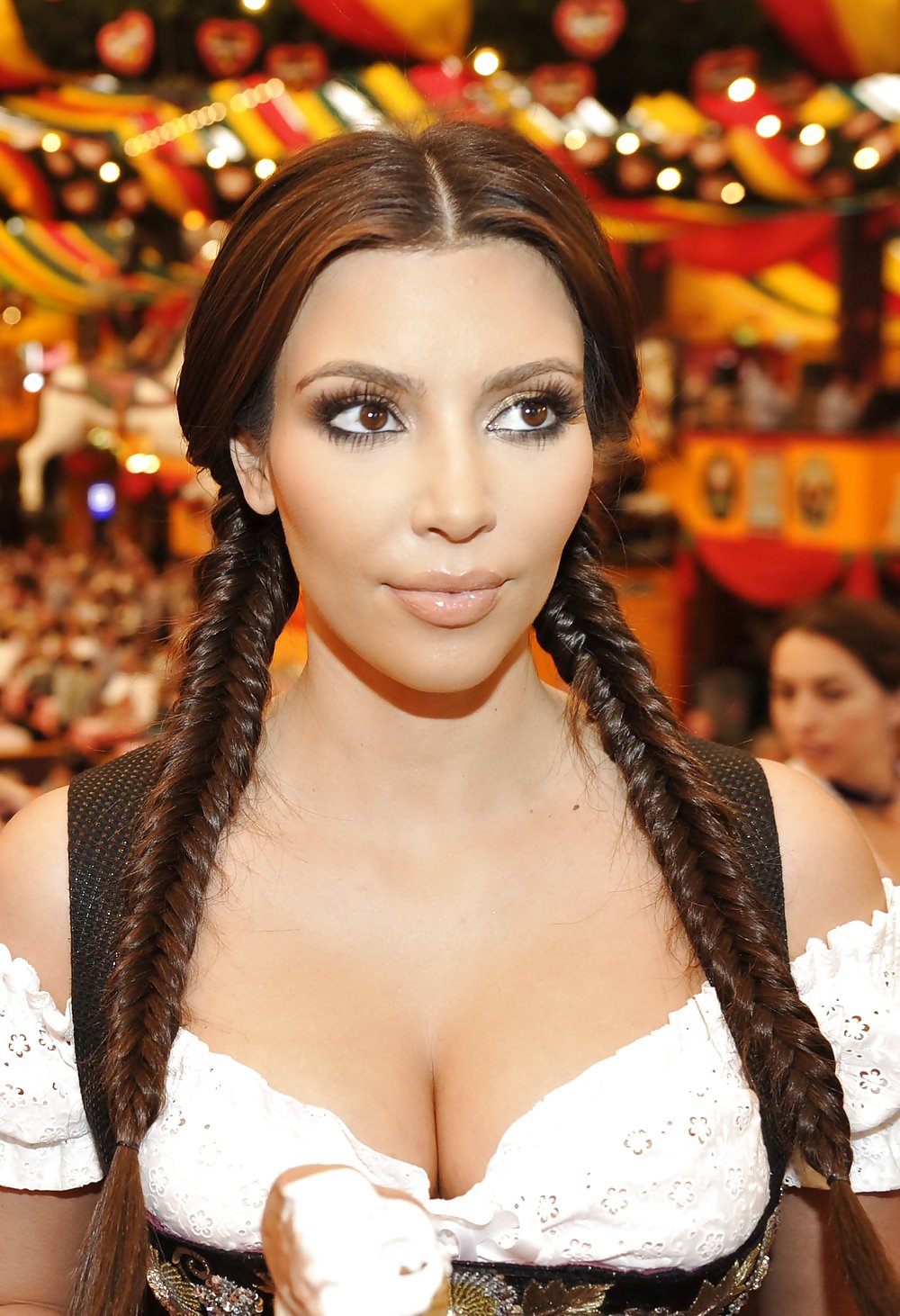 Kim Kardashian in a traditional dress for oktoberfest #3780327