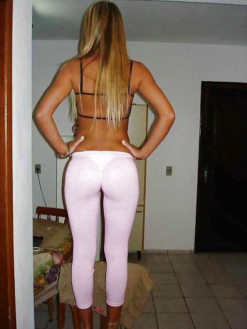 Sexy skinny teen butt & ass in spandex pants #8858910