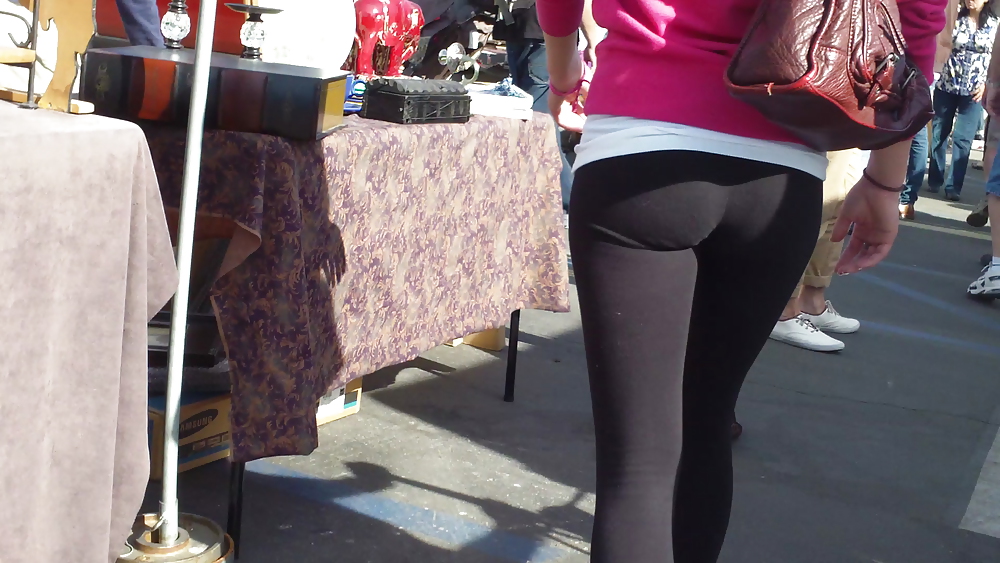 Sexy skinny teen butt & ass in spandex pants #8858977