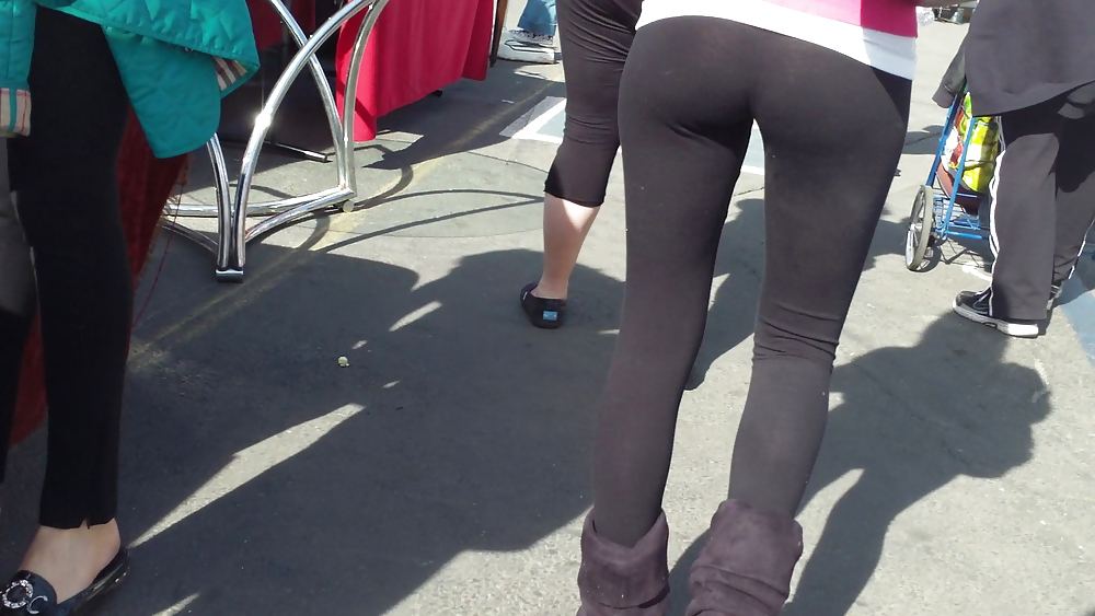 Sexy skinny teen butt & ass in spandex pants #8858987