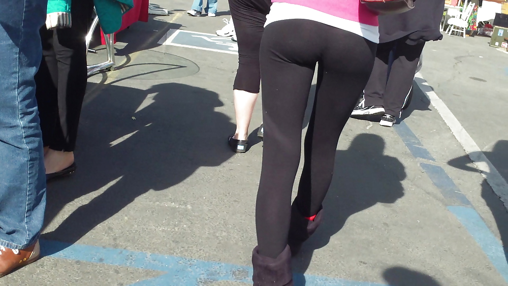 Sexy skinny teen butt & ass in spandex pants #8858993