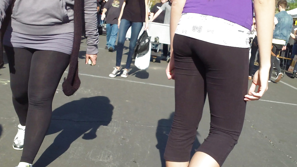 Sexy skinny teen butt & ass in spandex pants #8859109