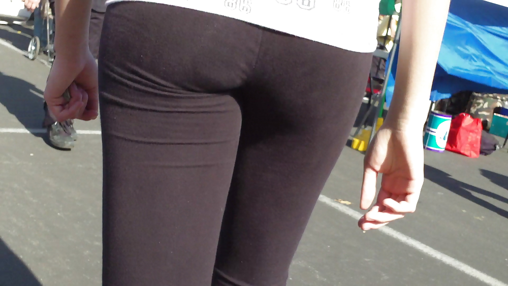 Sexy skinny teen butt & ass in spandex pants #8859134