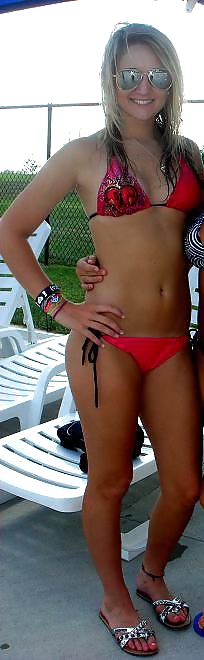 Perfect teen ass, bikini, skirt, heels #13323747