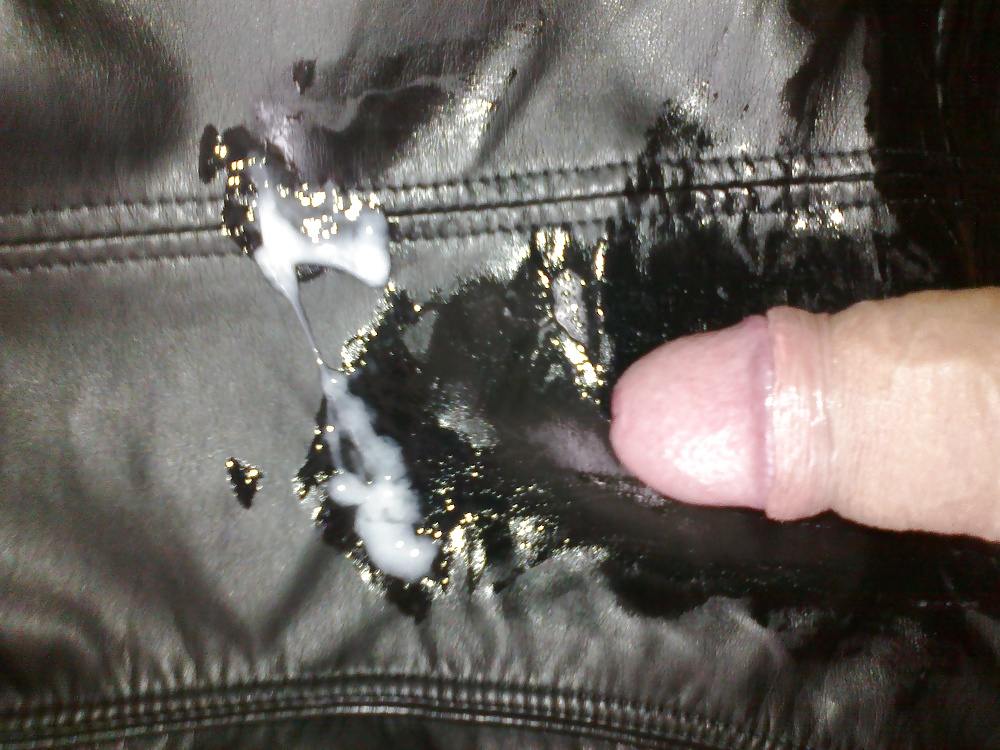 Fucking my sister's leather bag and cum on her jacket #16280429