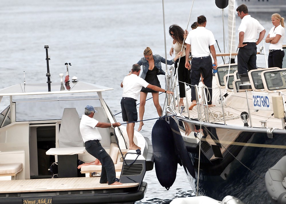 Bar Refaeli relaxes in a tiny bikini on a yacht in Cannes #3905008