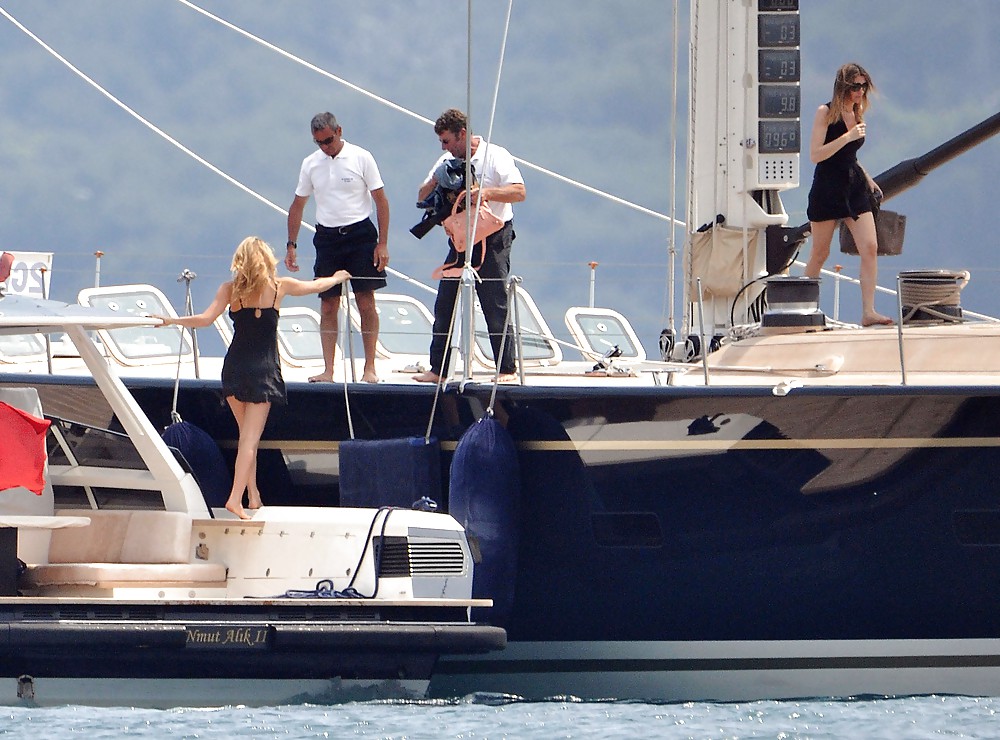 Bar Refaeli relaxes in a tiny bikini on a yacht in Cannes #3905016