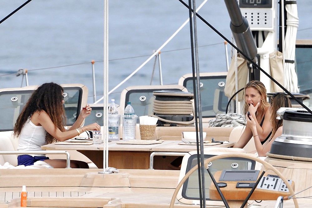 Bar Refaeli relaxes in a tiny bikini on a yacht in Cannes #3905083