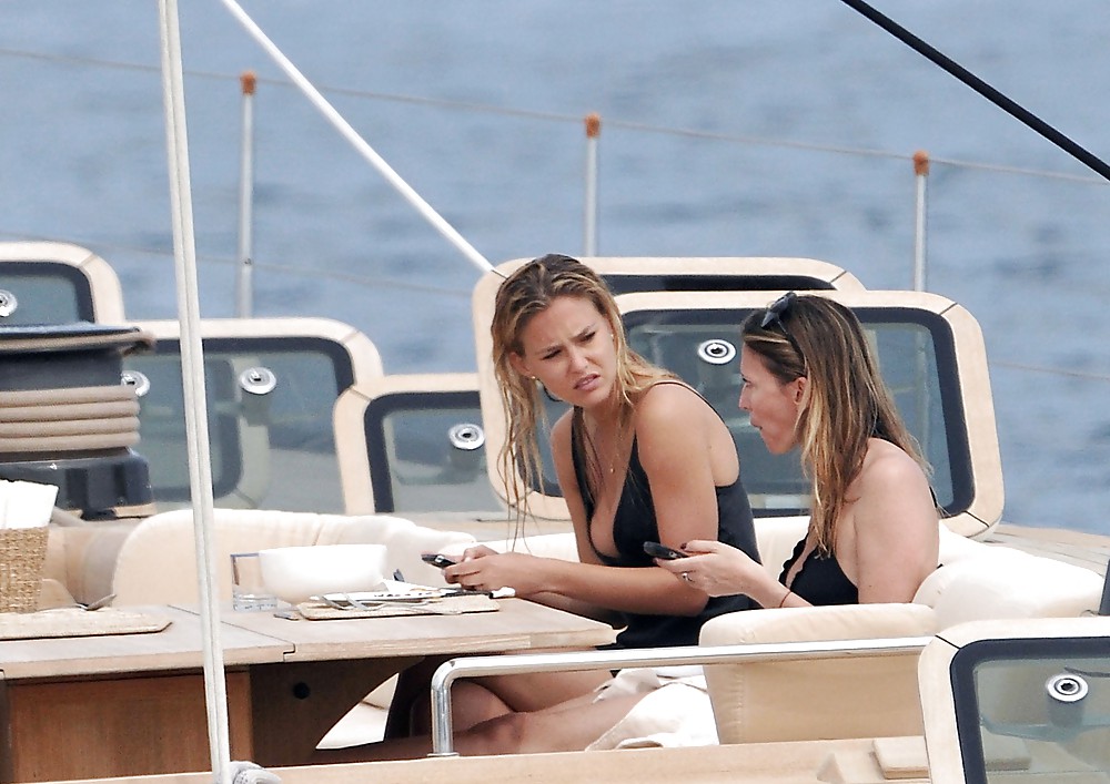 Bar Refaeli relaxes in a tiny bikini on a yacht in Cannes #3905124