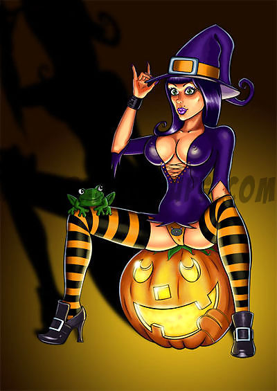 Arte sexy dei cartoni animati di halloween
 #1724424