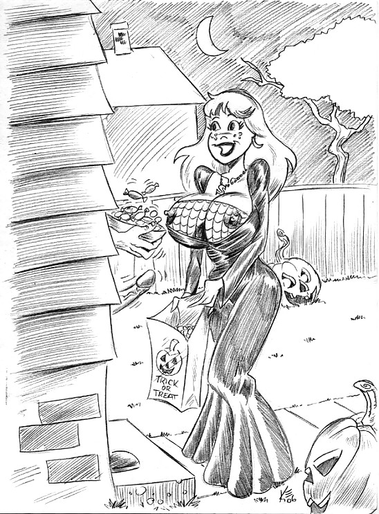 Sexy Halloween-Cartoonkunst #1724462