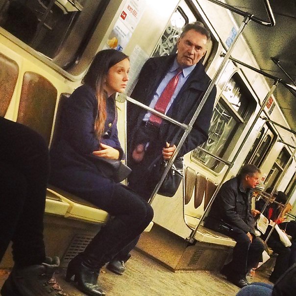 Old man on the subway #22246041