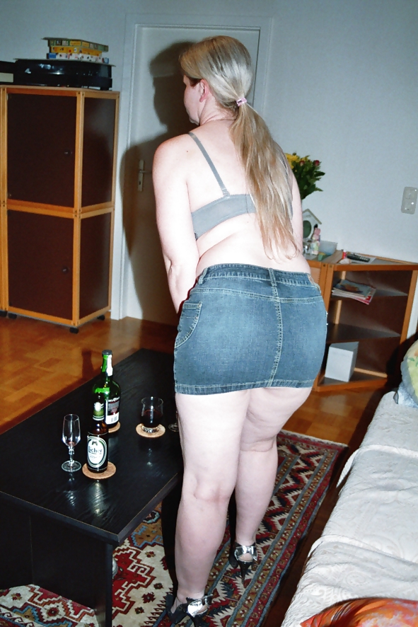 SAG - Wife's Hot Body In Short Tight Slinky Denim Skirt 13 #16497634