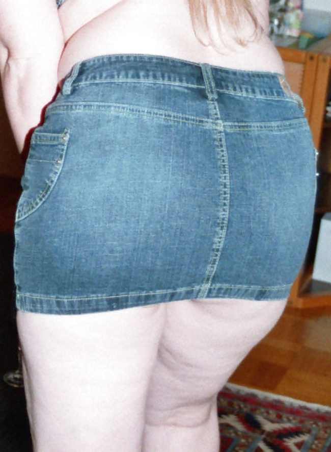 SAG - Wife's Hot Body In Short Tight Slinky Denim Skirt 13 #16497658