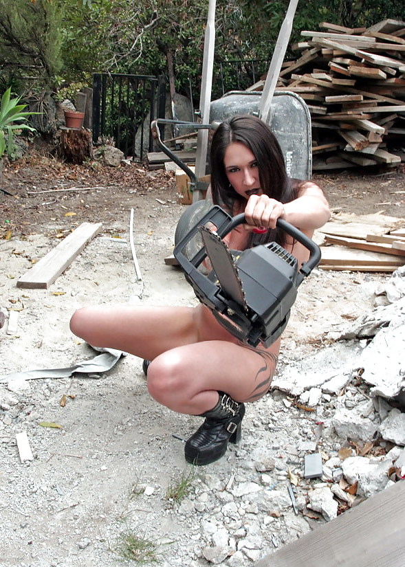 Amelia G. - Tattoo Beauty With Chainsaw #16373826