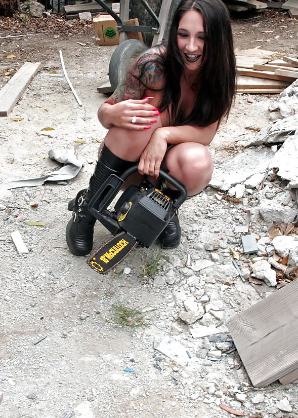 Amelia G. - Tattoo Beauty With Chainsaw #16373840