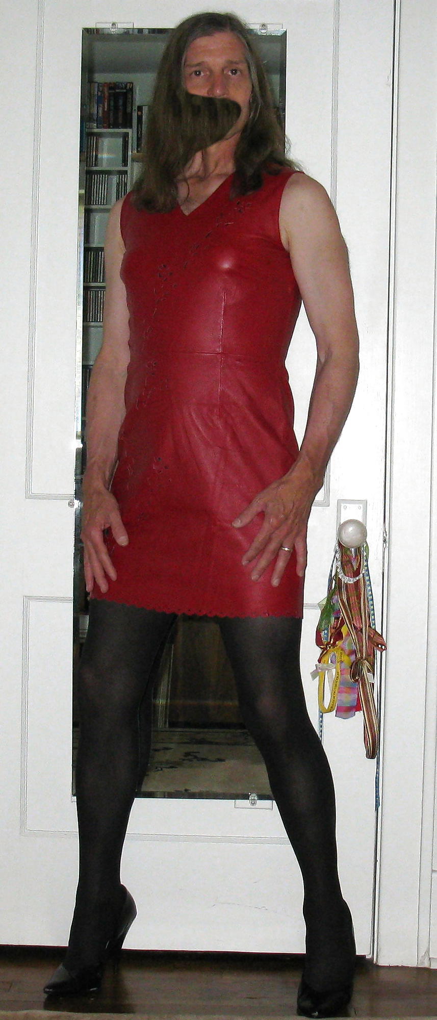 Crossdressing: Red Leather #17720344