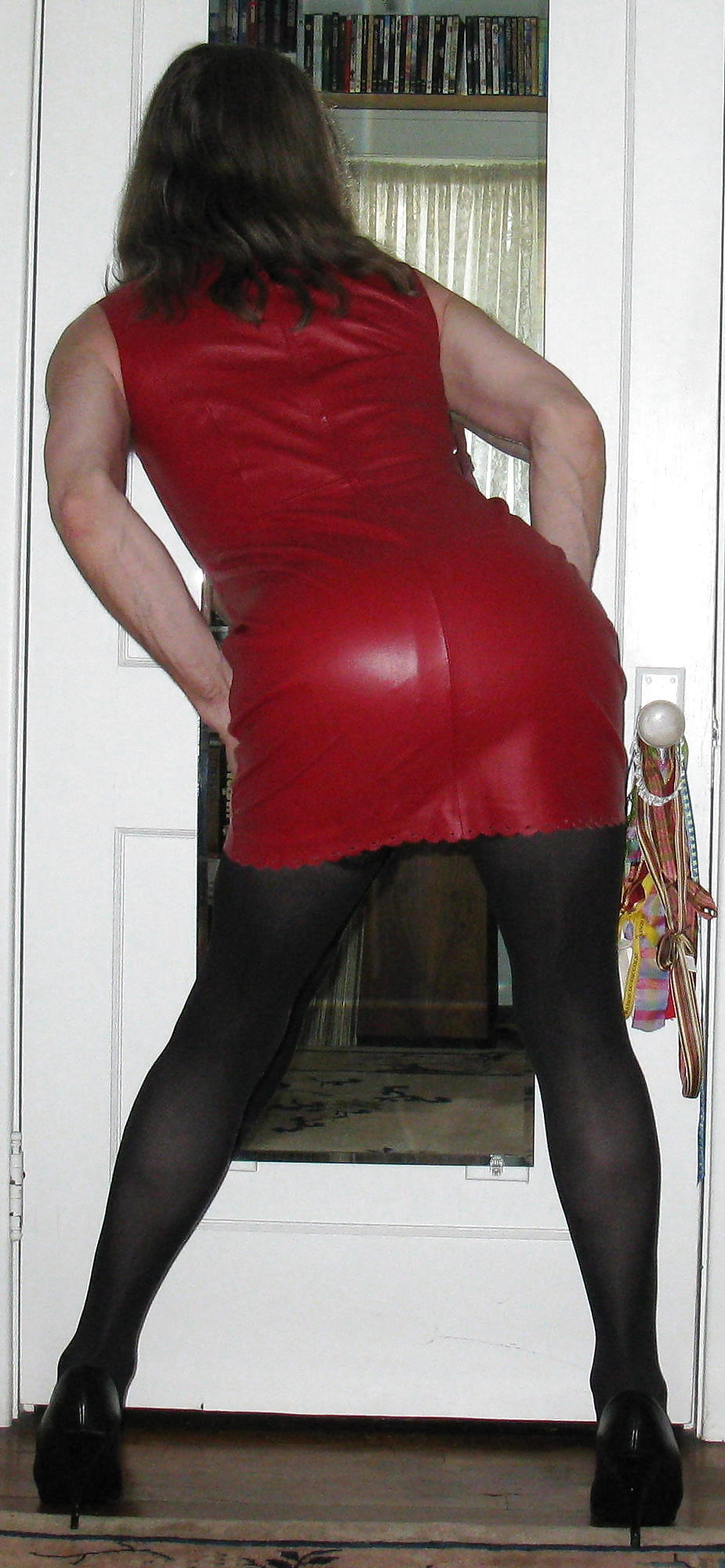 Crossdressing: Red Leather #17720382