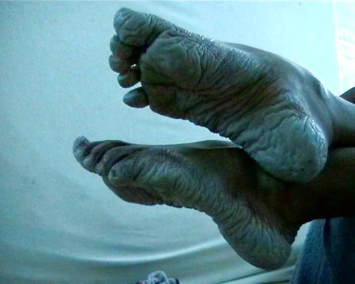 Bianca's wet wrinkled feet  #4479657