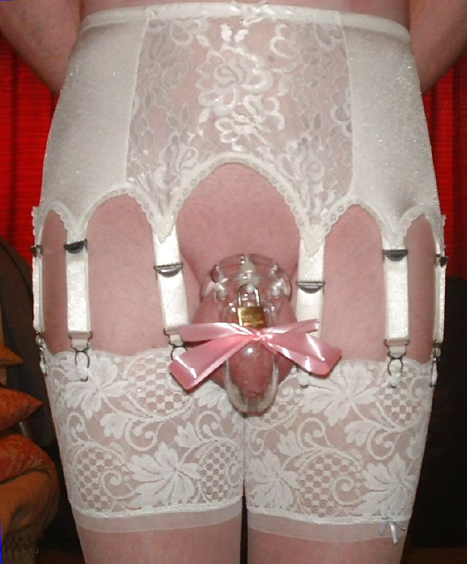 Submissives cocks in chastity belt #12059320