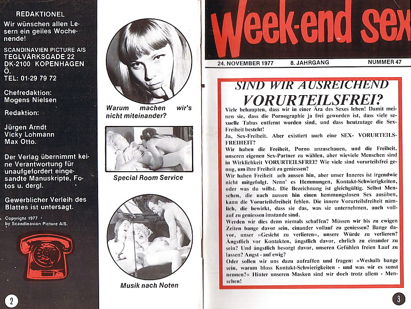 Riviste d'epoca samlet week-end sesso 47 - 1977 tedesco
 #3220838