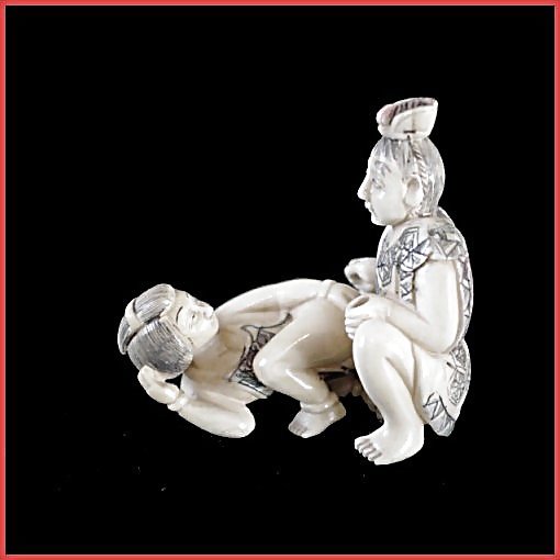 Small Porn Scuptures - Japanese Netsuke and Ivory Carvings #9200348