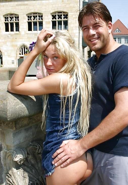 Couple flashing in the city by Sail #4927895