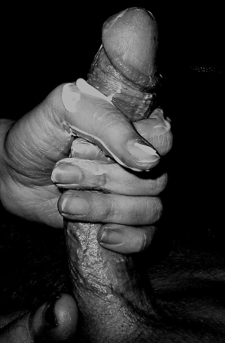 Foot job in black&white