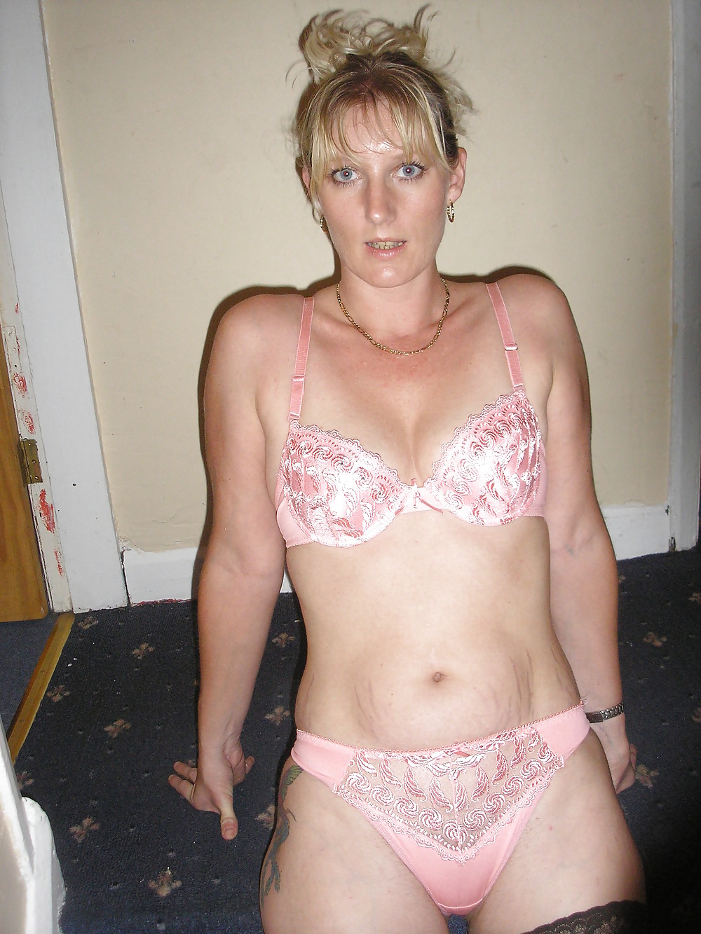 MILF blonde woman panties amateur mature wife wet pussy  #14168200