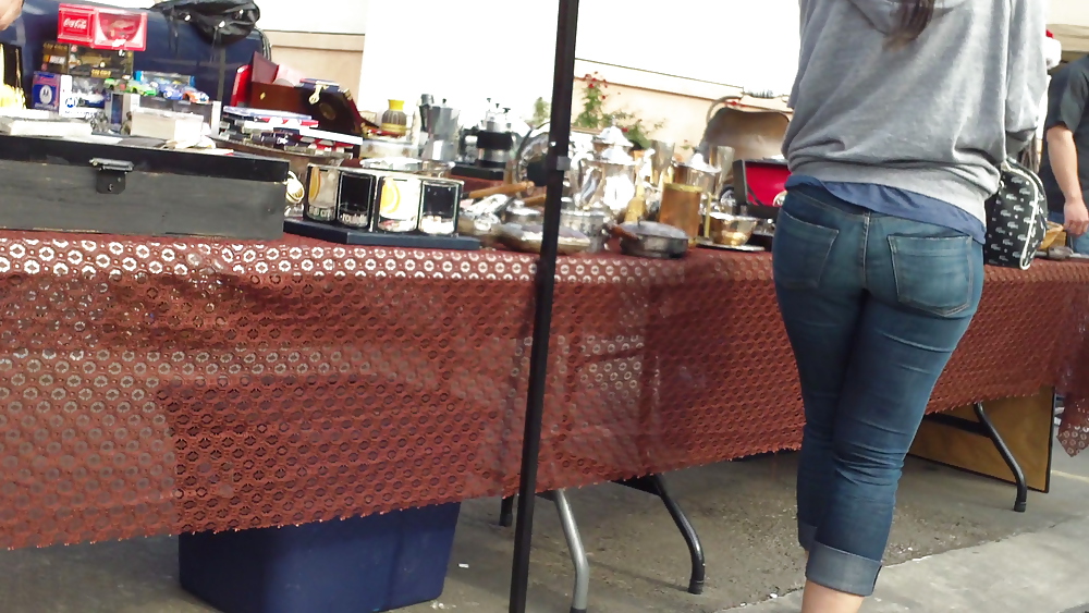 Teen butts & ass in jeans up close in public #8532843