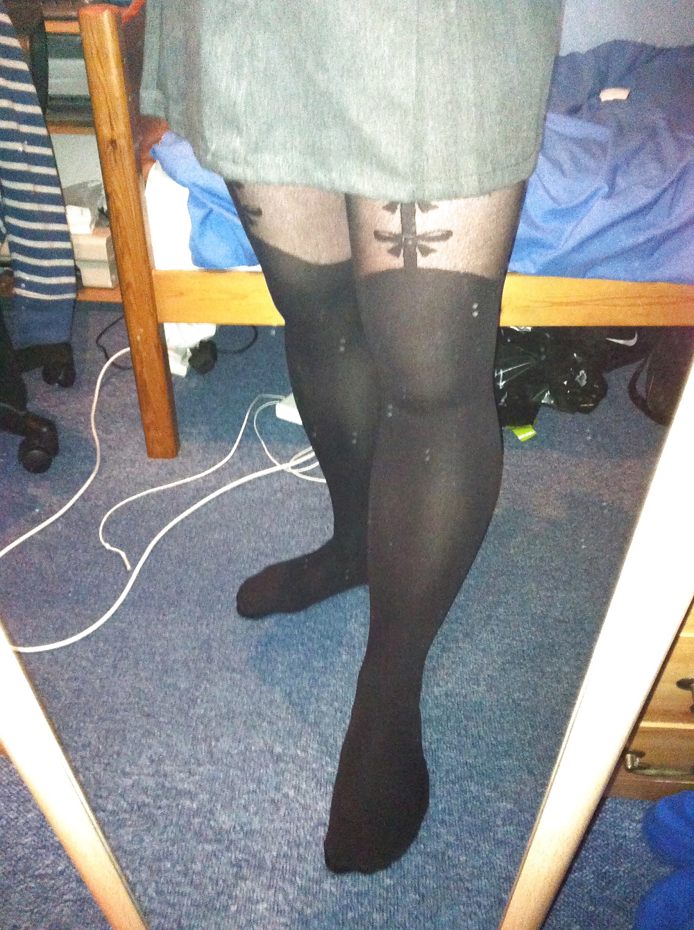 Tights and grey skirt #14414037