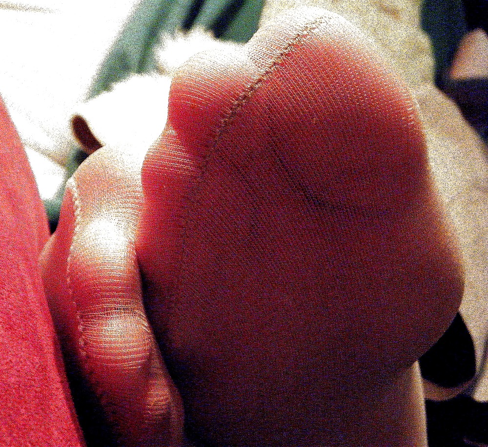 New Candid Shots of my Wife's Toes in Hose #1710564